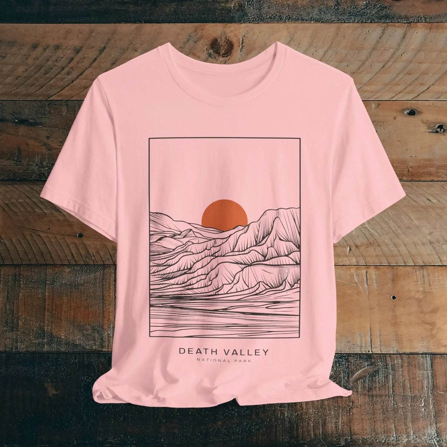 Death Valley National Park Desert Line Art Unisex Fit Soft T-Shirt