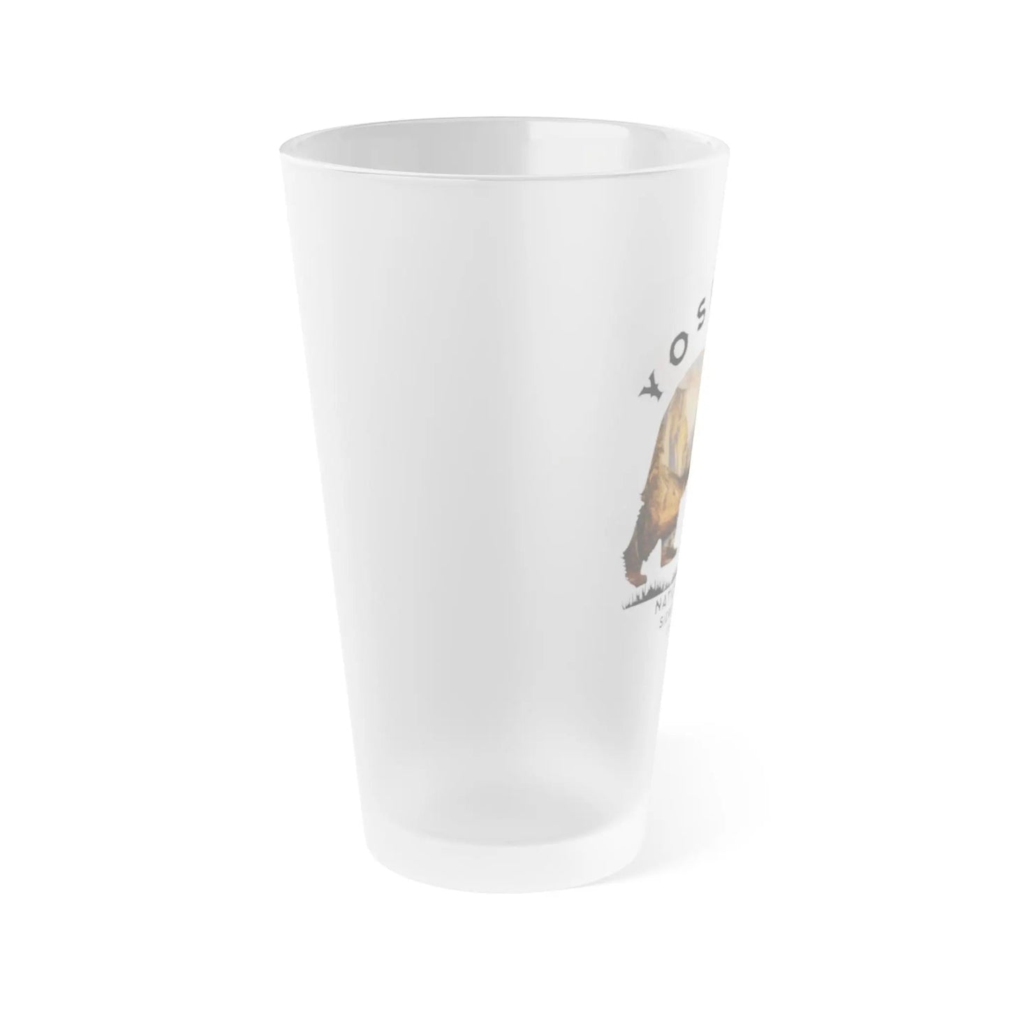Yosemite National Park Valley Bear Frosted Pint Glass 16oz Sierra Nevada