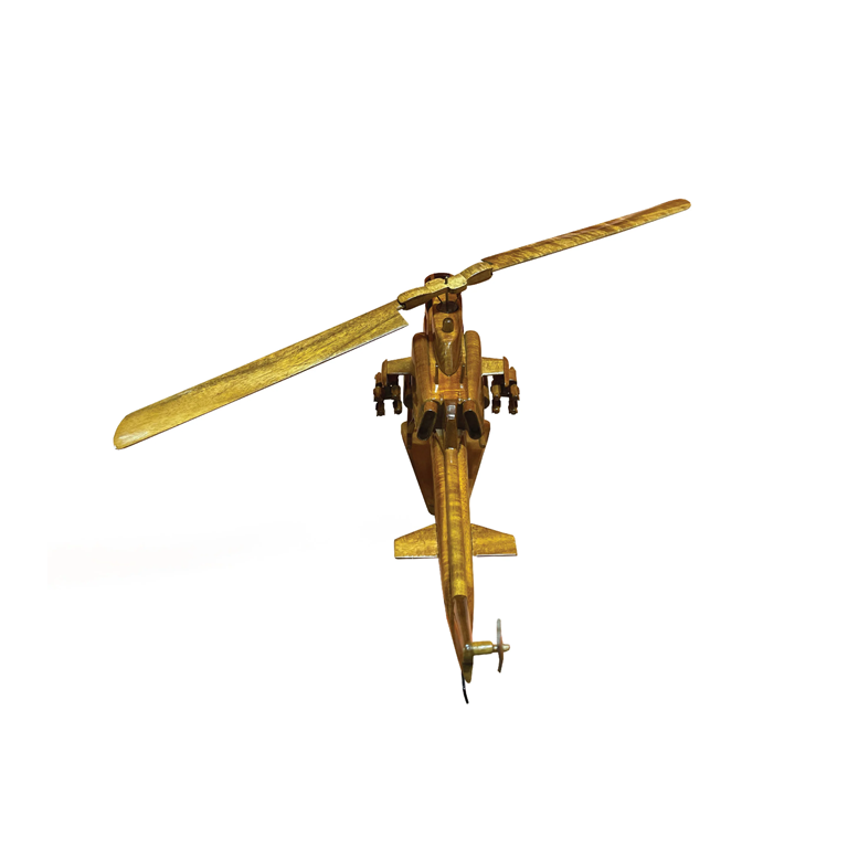 AH-1 ( AH1 ) Cobra Mahogany Wood Desktop Helicopter Model