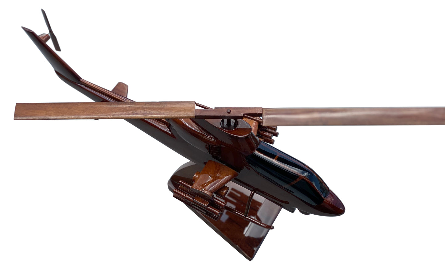 AH-1 ( AH1 ) Cobra Mahogany Wood Desktop Helicopter Model