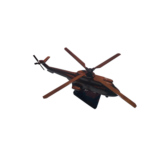 AS-332 ( AS332 ) Super Puma Mahogany Wood Desktop Helicopter Model
