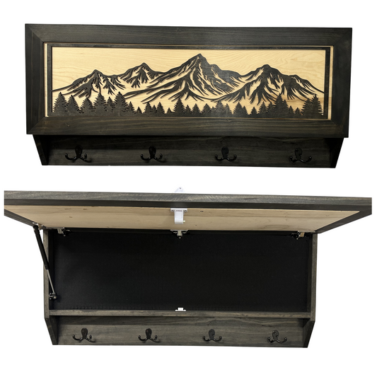 Coat Rack Hidden Gun Storage - Mountain Escape
