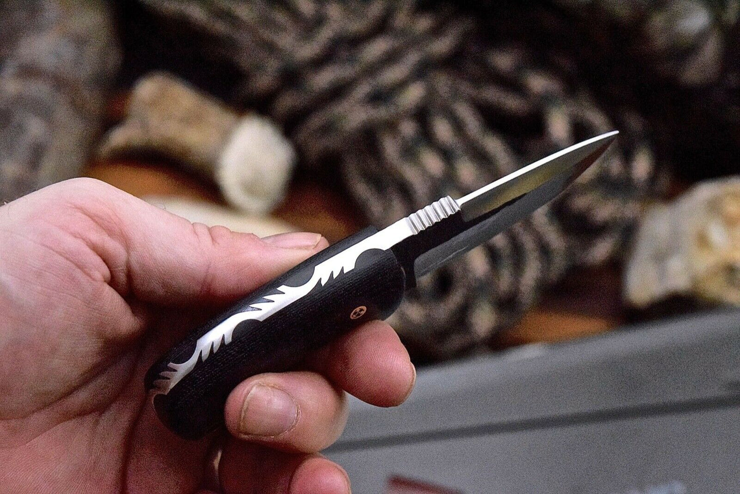 EDC Skinner Knife - VG10 Stainless Blade, Micarta G10 Scales - 5.375" Overall Length - KBS Knives Store