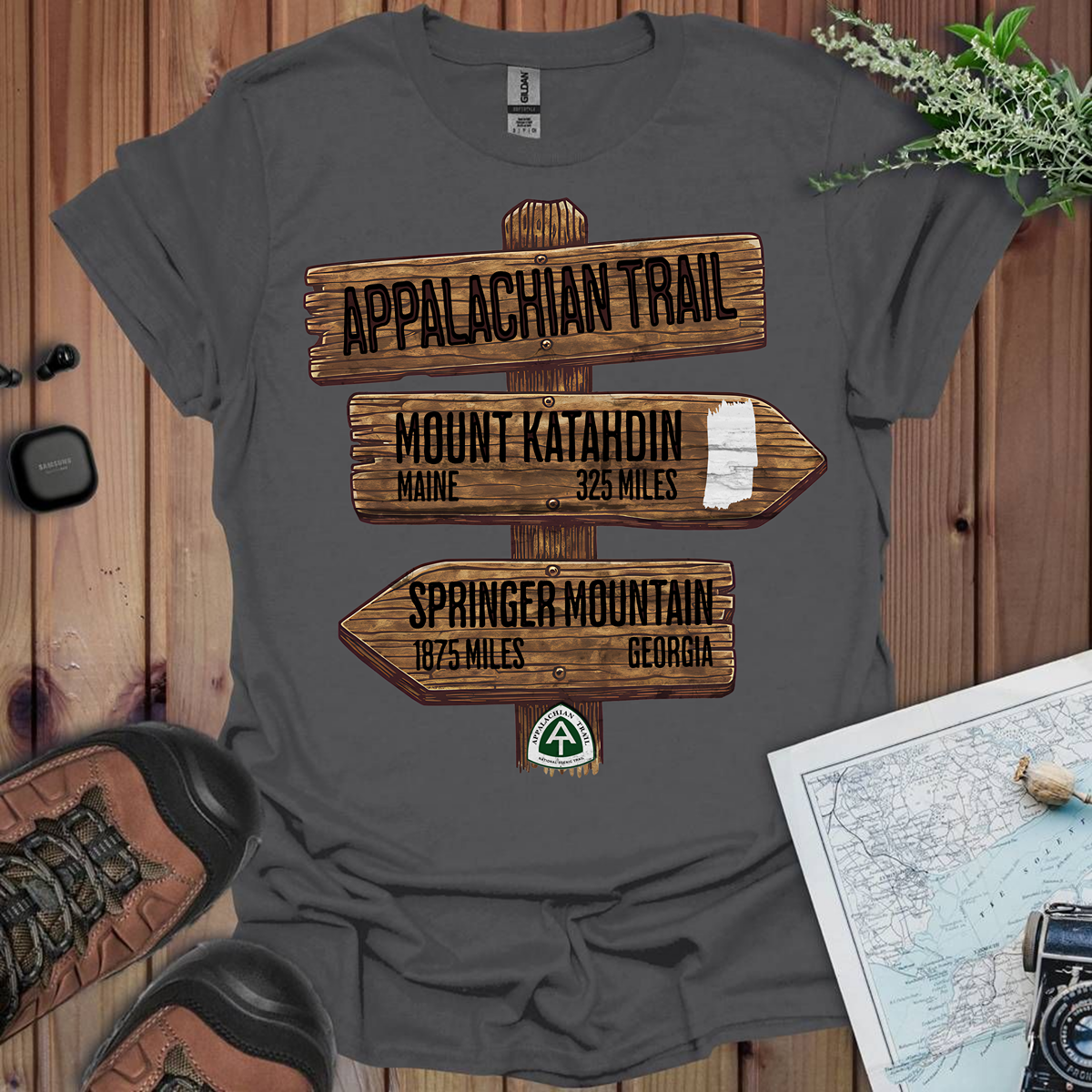 Appalachian Trail White Blaze Unisex T-Shirt Katahdin Springer 2200 Miles