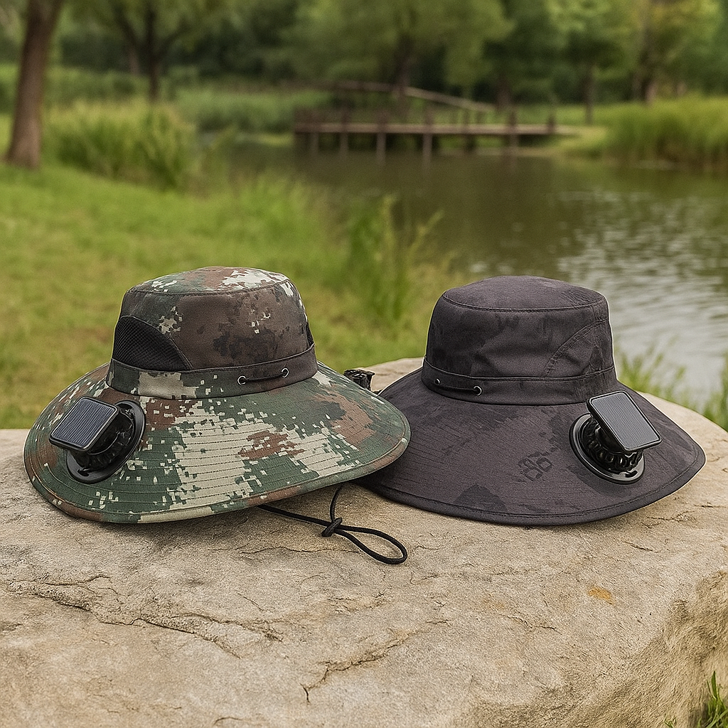 LITEGUEST Solar Cooling Hat with Dual Fans & UPF50+ Sun Protection
