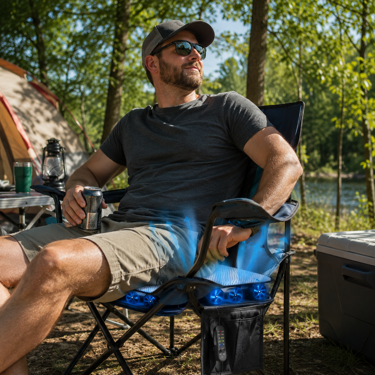 LITEGUEST Ventilated Cooling Seat Cushion | USB Air Cooling Seat