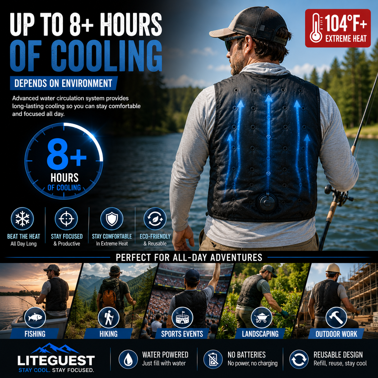 LITEGUEST Water Cooling Vest | Battery-Free Cooling for Outdoor Activities