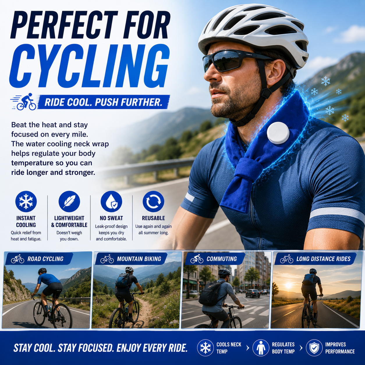 LITEGUEST Water Cooling Neck Wrap | Instant Heat Relief