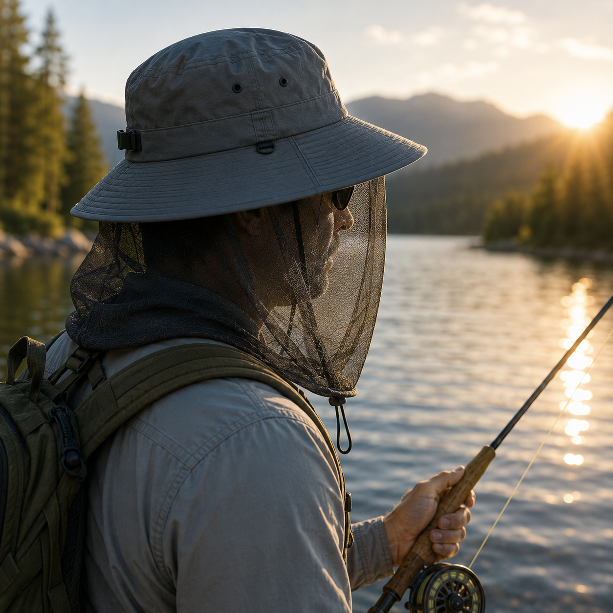 LITEGUEST Mosquito-Proof Fishing Hat – UPF50+ Sun & Bug Protection Hat