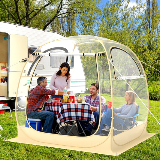 Instant Pop up Sports Tent with Carrying Bag and Floor Mat for 1-2/5-6 People