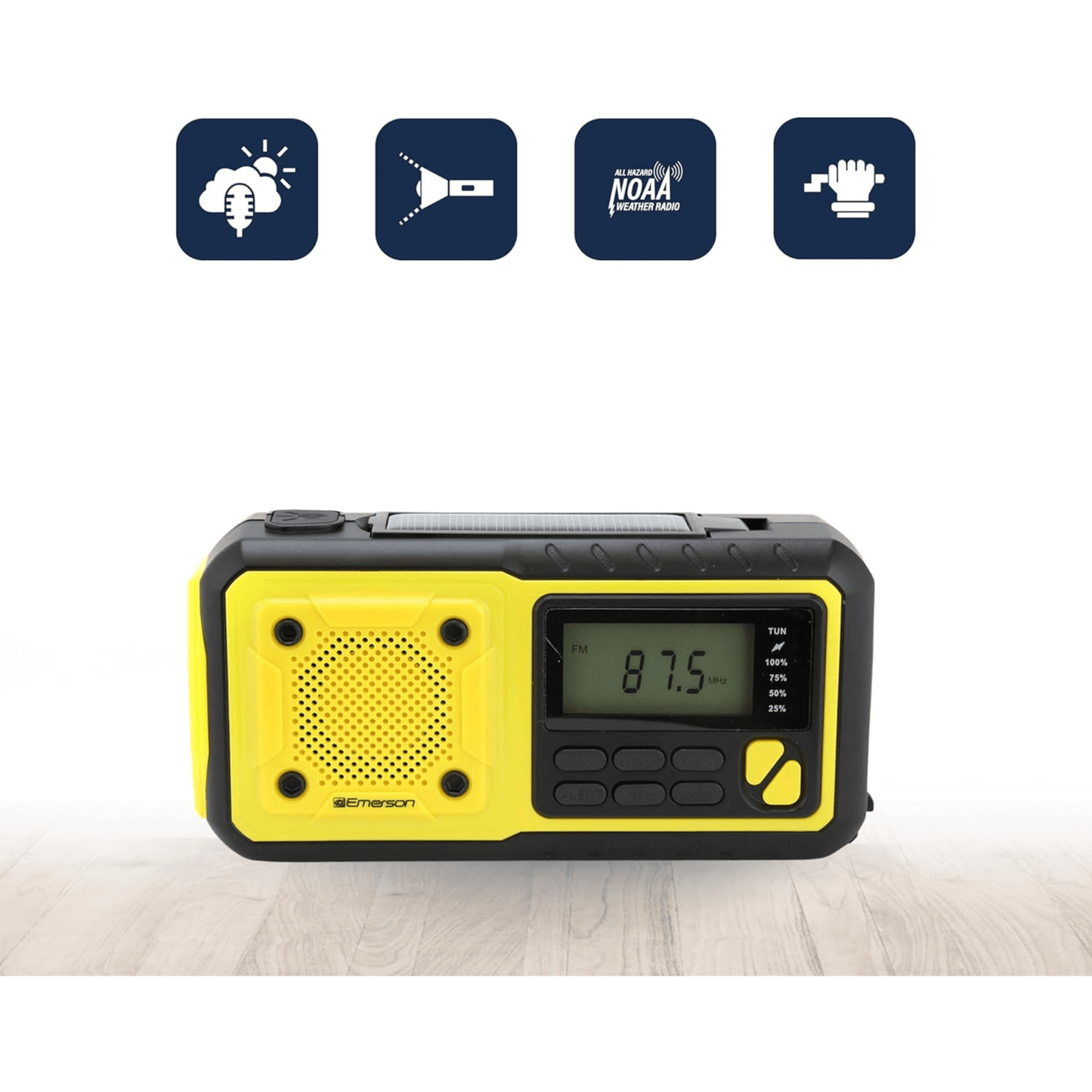 Emerson Emergency AMFM Radio with Weather Band / Flashlight / Power Bank