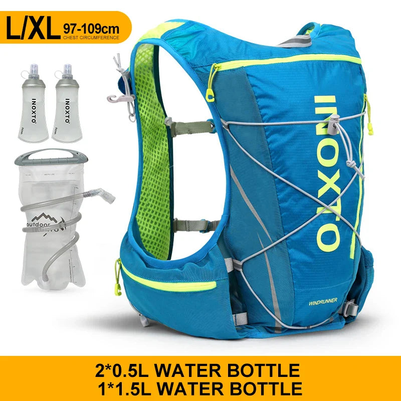8L Hydration Vest Backpack with 1.5L Water Bag & 500ml Bottle