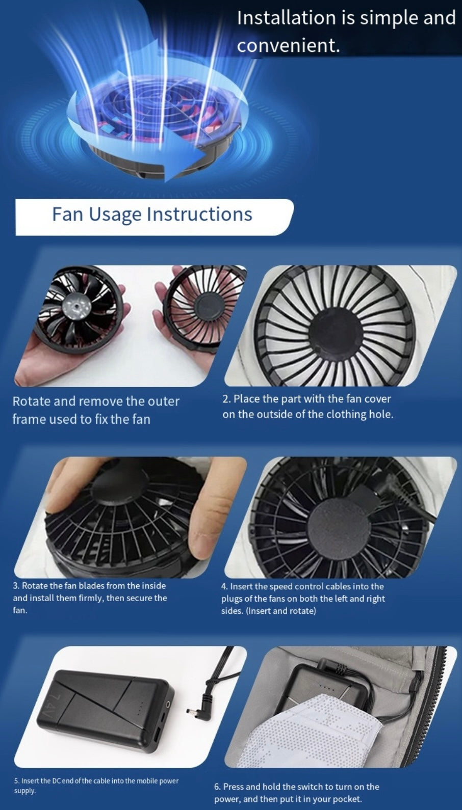 Liteguest LED Cooling Fan Jacket for Night Fishing & Camping
