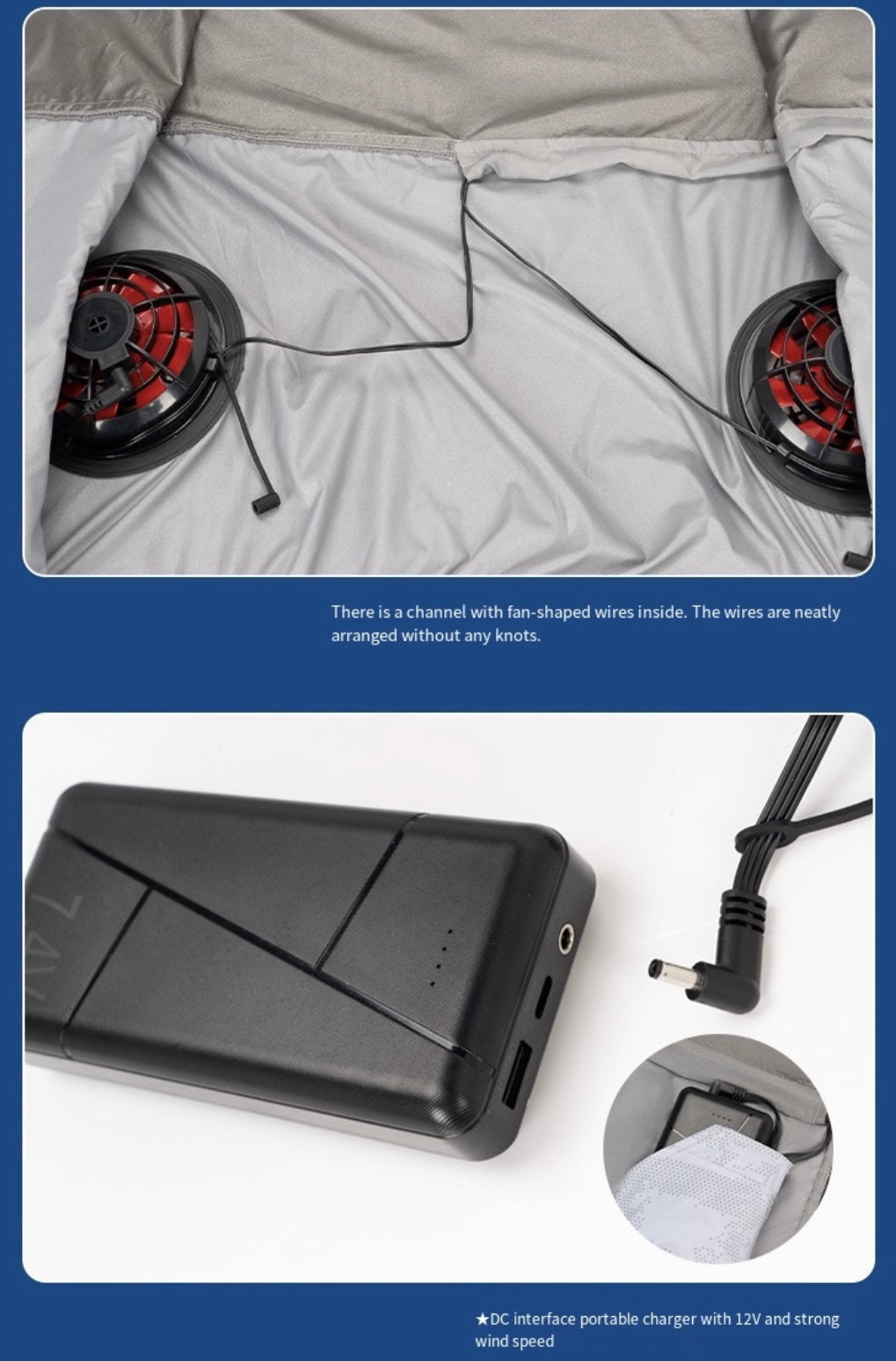 Liteguest LED Cooling Fan Jacket for Night Fishing & Camping