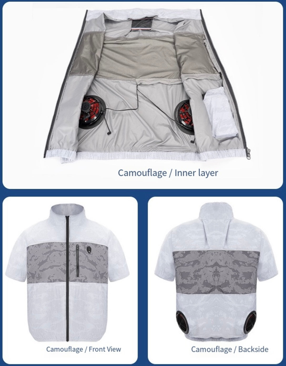 Liteguest LED Cooling Fan Jacket for Night Fishing & Camping