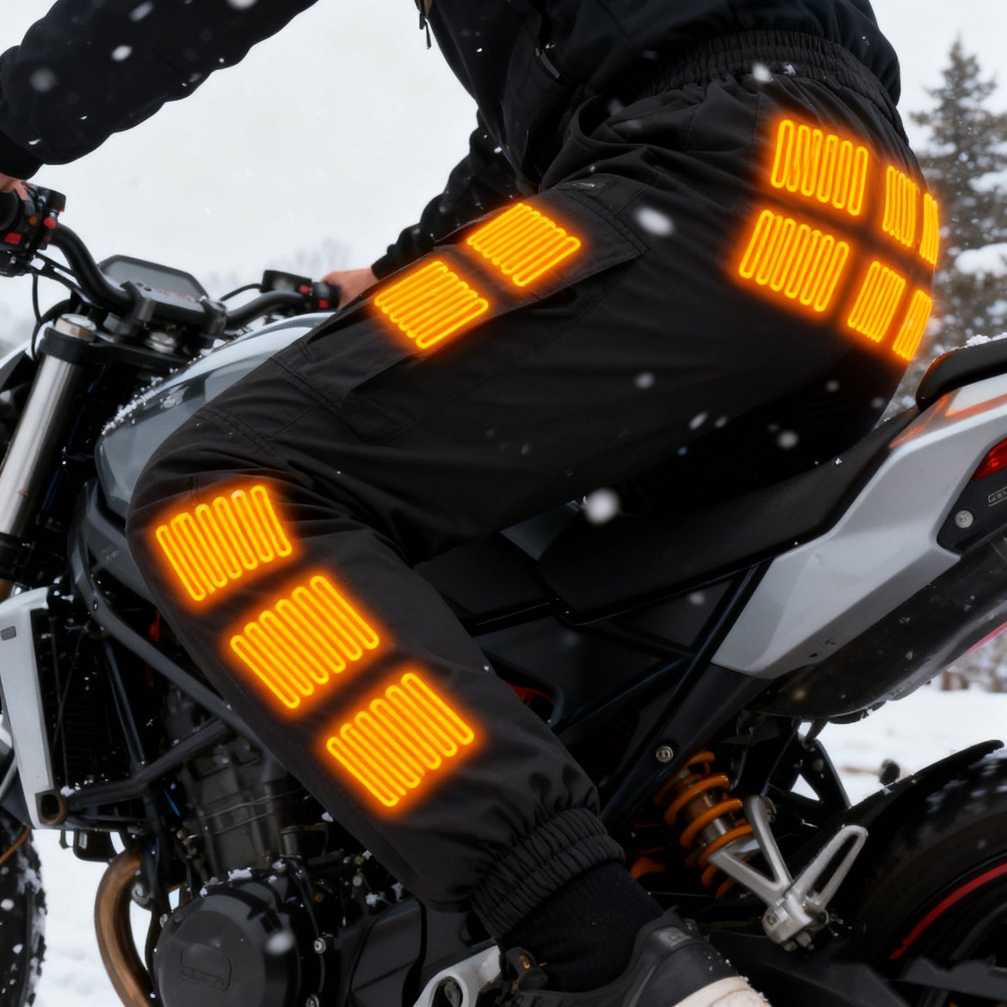 LITEGUEST 18-Zone Heated Pants for Extreme Cold Riding & Skiing