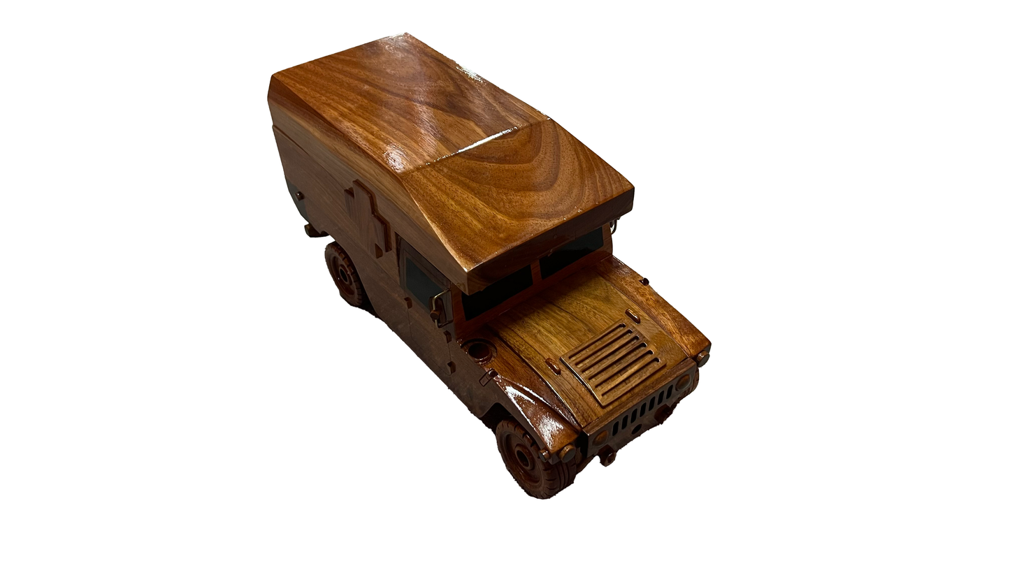 M-997 ( M997 ) Ambulance Mahogany Wood Desktop Model