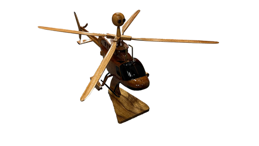 OH-58 ( OH58 ) Kiowa Warrior Mahogany Wood Desktop Helicopter Model