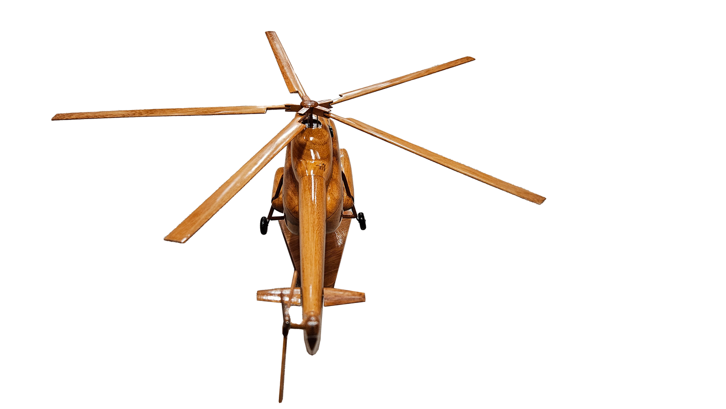 MI-17 ( MI17 ) Mahogany Wood Desktop Helicopter Model