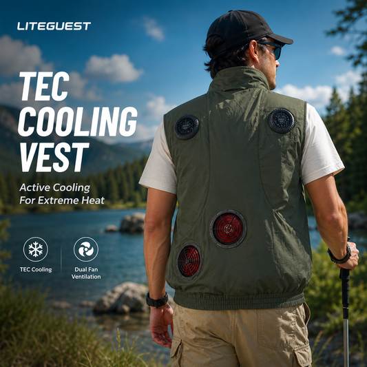 LITEGUEST TEC Cooling Fan Vest | Active Cooling with Dual Fans