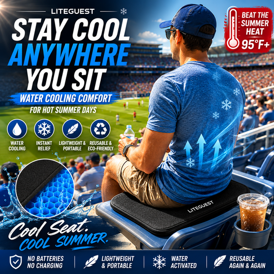 LITEGUEST Water Cooling Seat Cushion | Portable Cooling Comfort