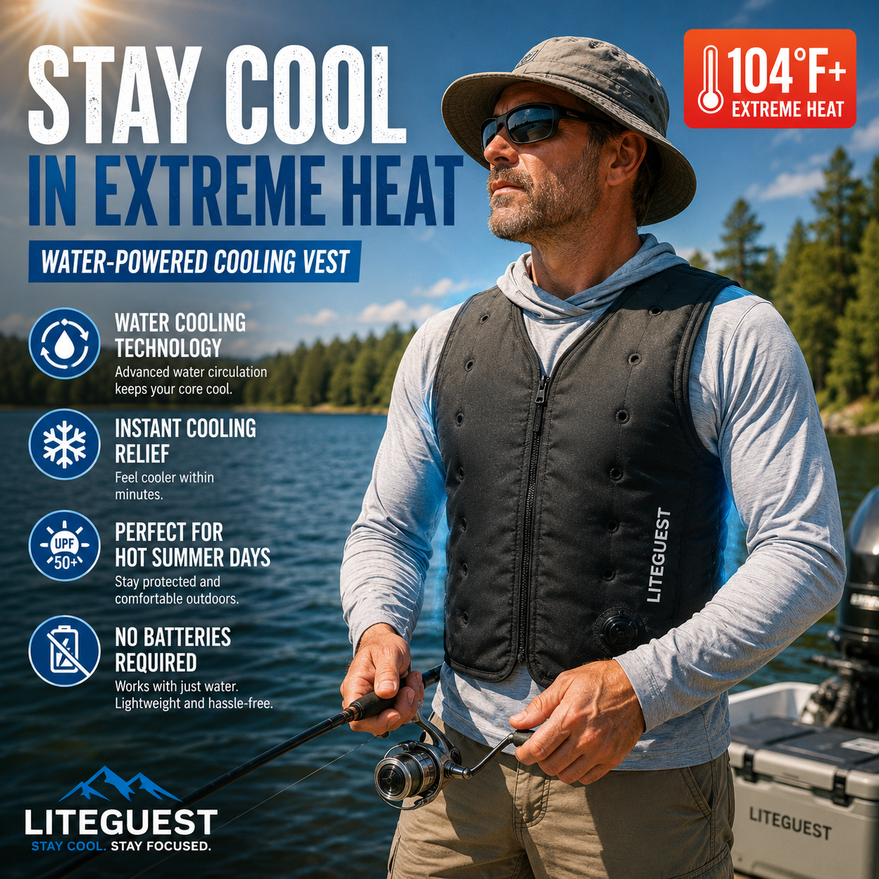 LITEGUEST Water Cooling Vest | Battery-Free Cooling for Outdoor Activities