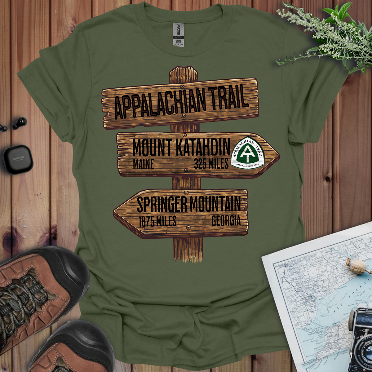 Appalachian Trail Unisex T-Shirt Katahdin Springer 2200 Miles