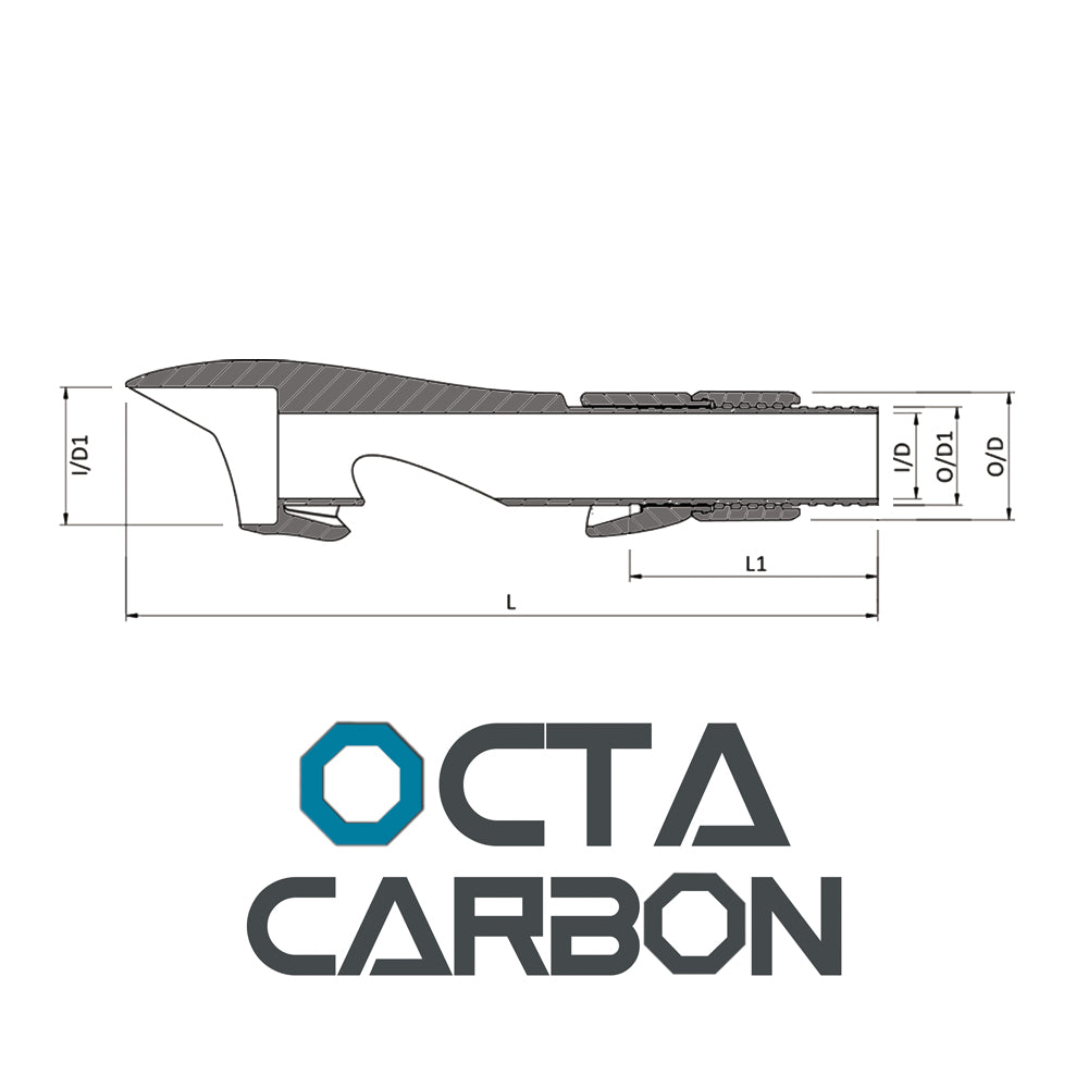 Seaguide OCTA™ Carbon Fiber Spinning Reel Seat OCSS