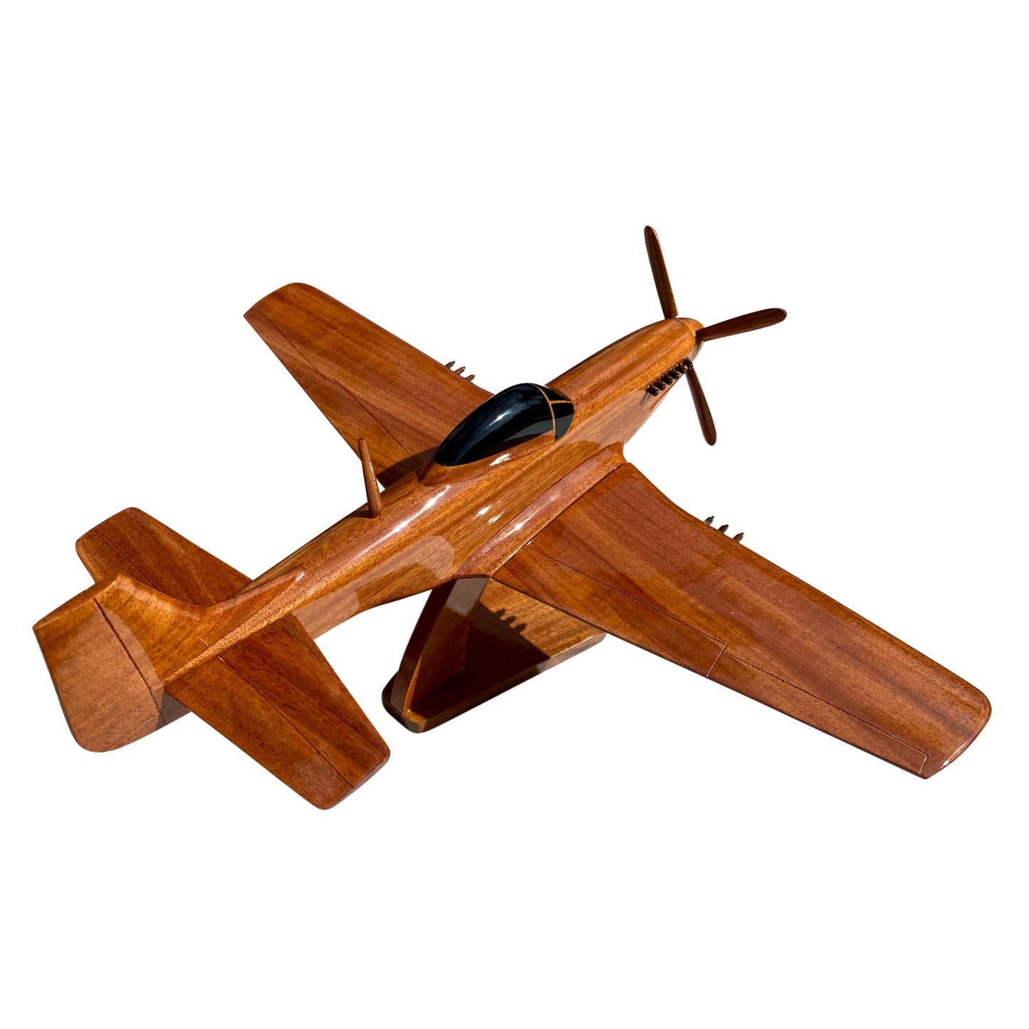 P-51 ( P51 ) Mustang Mahogany Wood Desktop Airplane Model