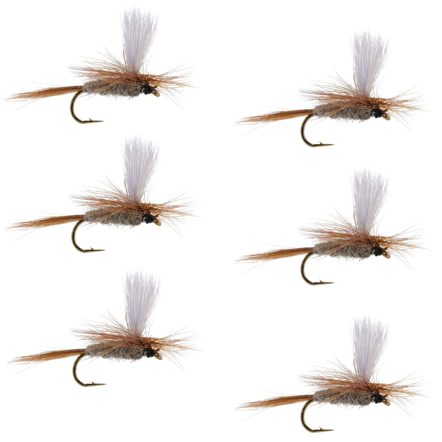 Hares Ear Parachute Classic Dry Fly - 6 Flies Hook Size 16