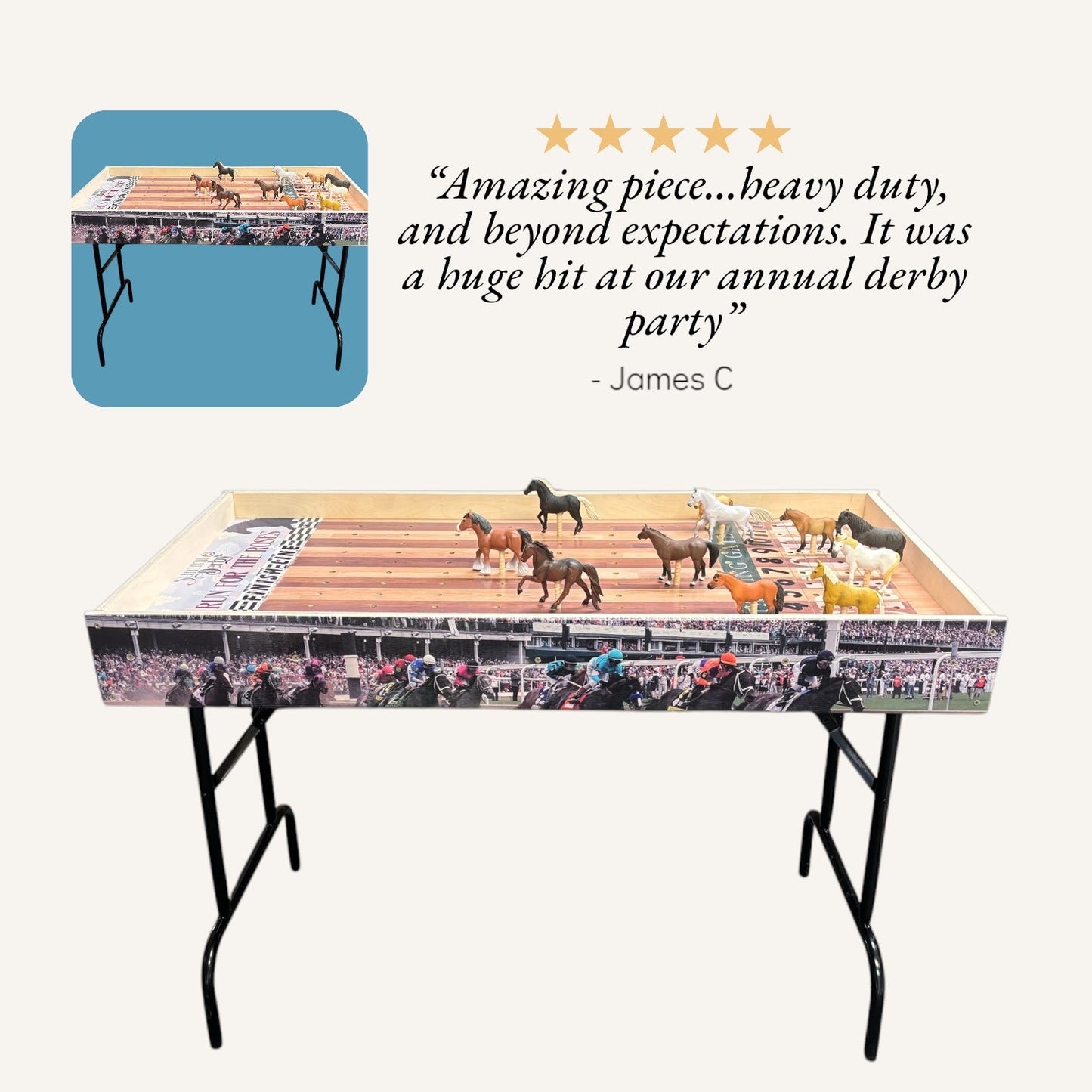 Less than leefext - Jumbo Horse Game with Printed Rails