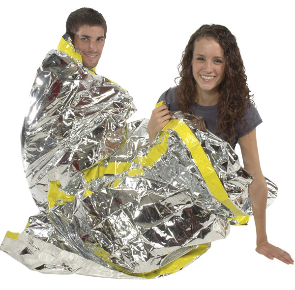 Quake Kits Emergency Mylar Sleeping Bag | Lightweight Thermal Survival Bag | Waterproof Heat Reflective