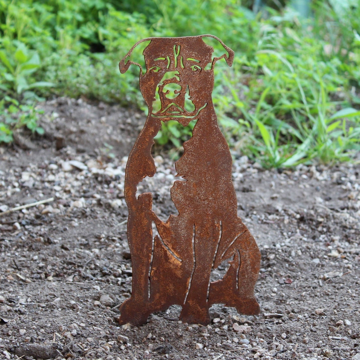 American Staffordshire Terrier Metal Art – Handcrafted Dog Décor