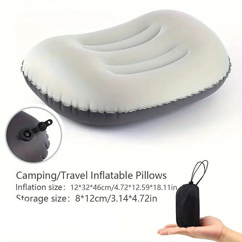 Portable Backpacking Pillow with Lumbar Support