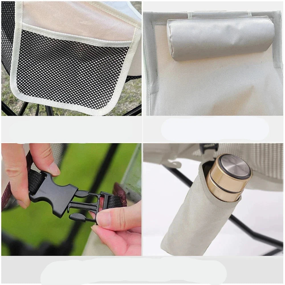 Aluminum Alloy Folding Camping Chair  Strong  Lightweight  and Easy to Carry