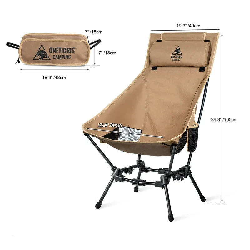 Portable High-Back Camping Chair for Outdoor Adventures