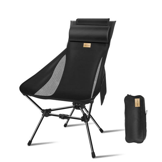 Compact Camping Chair with Headrest
