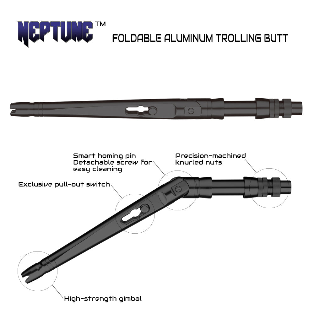 Seaguide NEPTUNE™ Foldable Aluminum Trolling Butt
