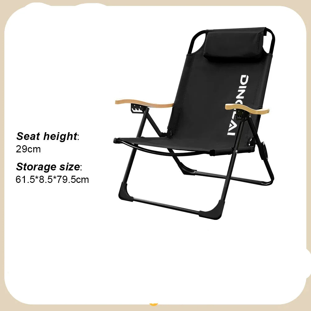 Comfortable Camping Chair  Adjustable Foldable  with Pillows