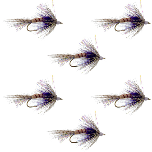 Purple Shakey Bealy Fall Soft Hackle Wet Fly - 6 Flies Hook Size 10