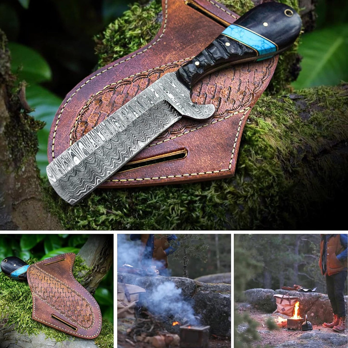 Custom Handmade Bull Knife – Damascus Steel Blade | Limited Edition