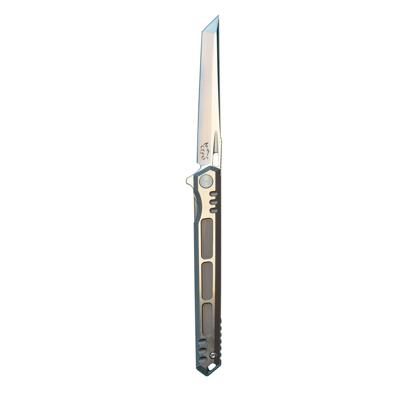 Luxury Folding Knife, M390 Steel Blade, Titanium Handle, Smooth EDC Flipper, 8.35"