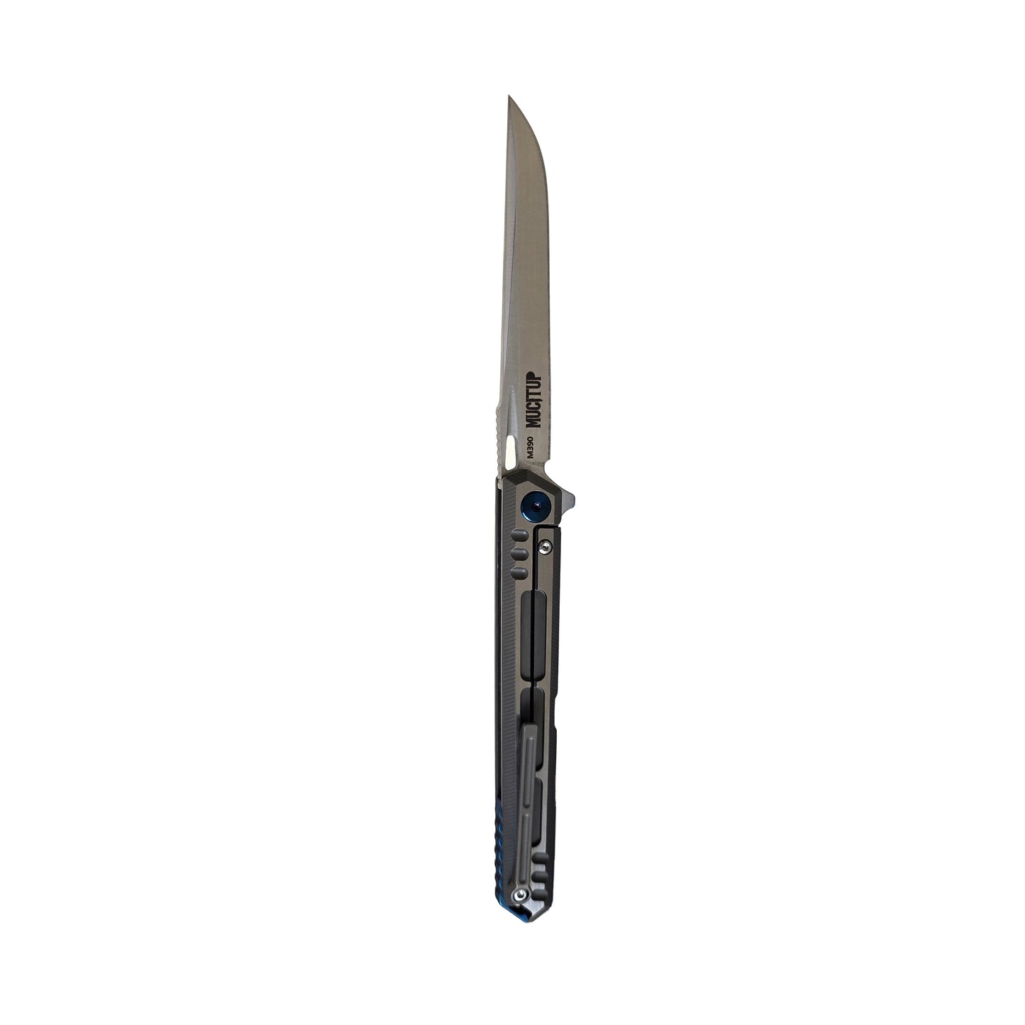Luxury Folding Knife, M390 Steel Blade, Titanium Handle, Smooth EDC Flipper, 8.35"
