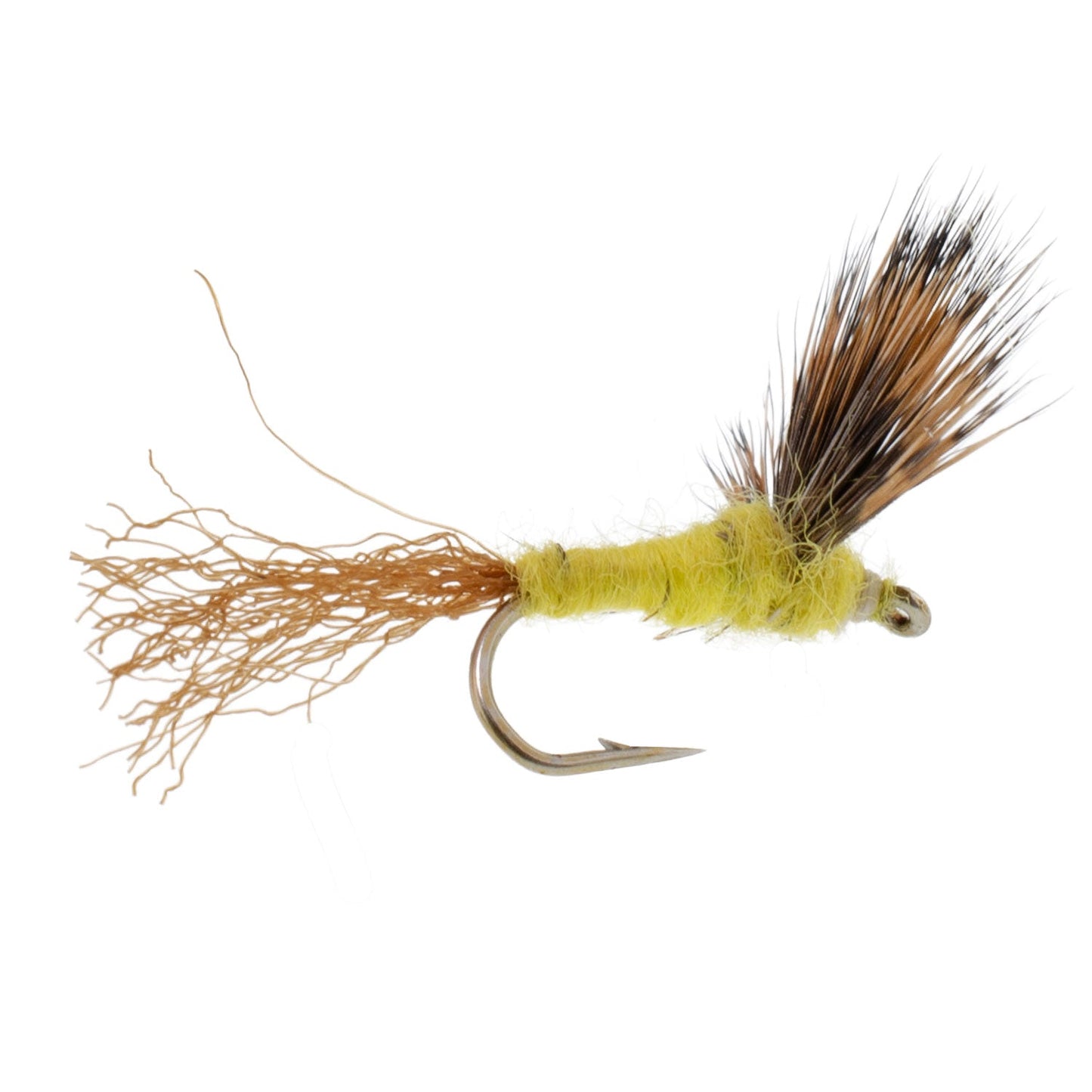 3 Pack Sparkle Dun Pale Morning Dun PMD Yellow Body Mayfly Hook Size 16