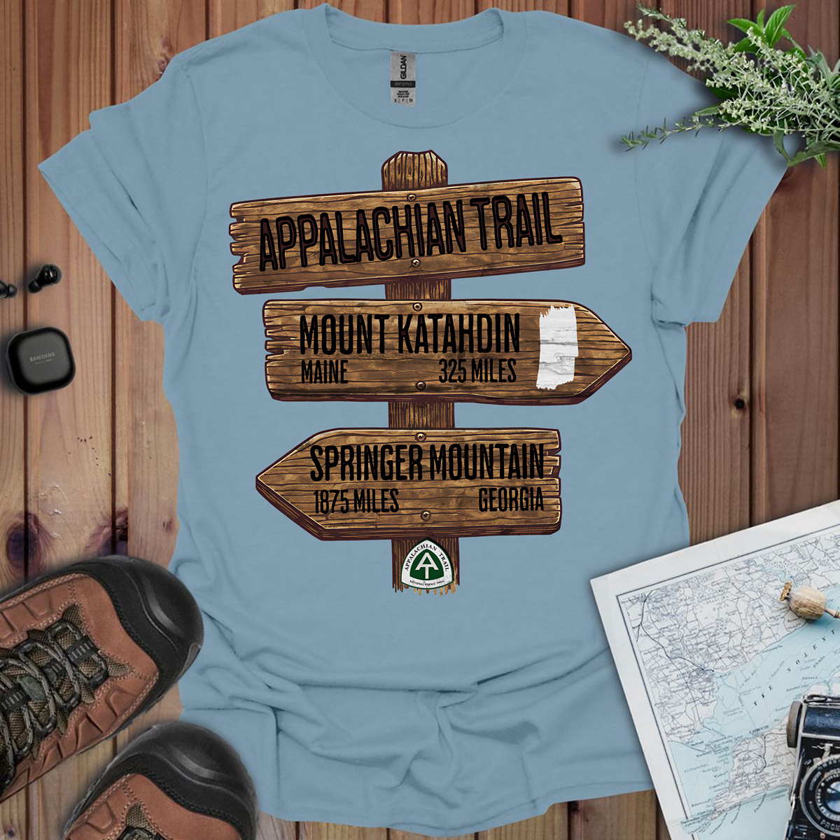 Appalachian Trail White Blaze Unisex T-Shirt Katahdin Springer 2200 Miles