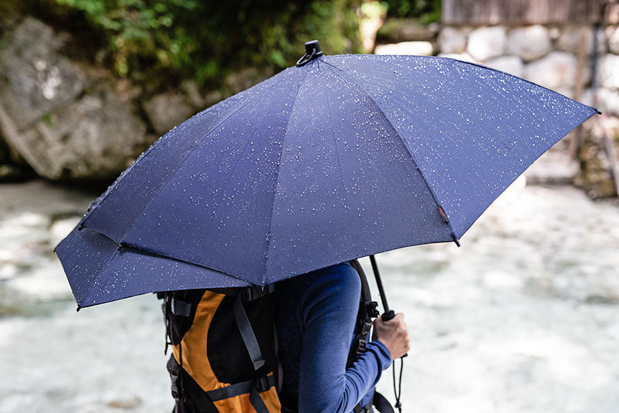 Swing Backpack Trekking Umbrella – Hands-Free Storm Protection, Patented Backpack Canopy Extension, Lightweight & Windproof, Ergonomic Handle