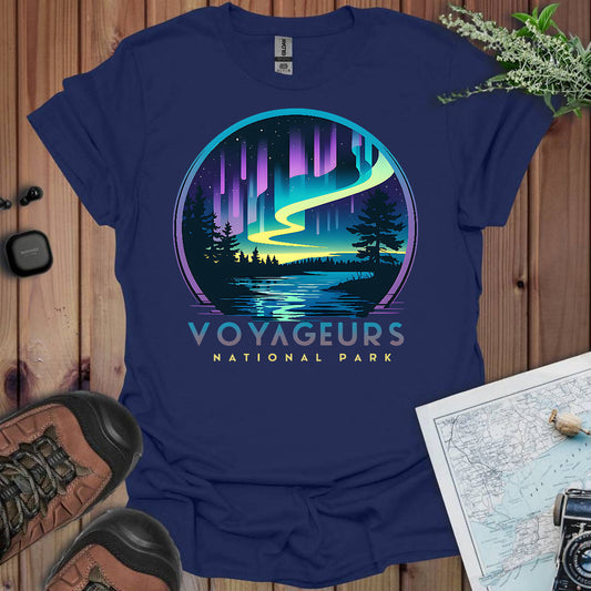 Voyageurs National Park Unisex T-Shirt Aurora Borealis