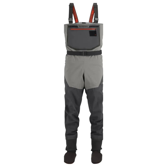 Simms Mens Freestone Stockingfoot Chest-High Fishing Waders - Durable Breathable Performance-Driven Waterproof Waders Smoke (Large 9-11 Foot)