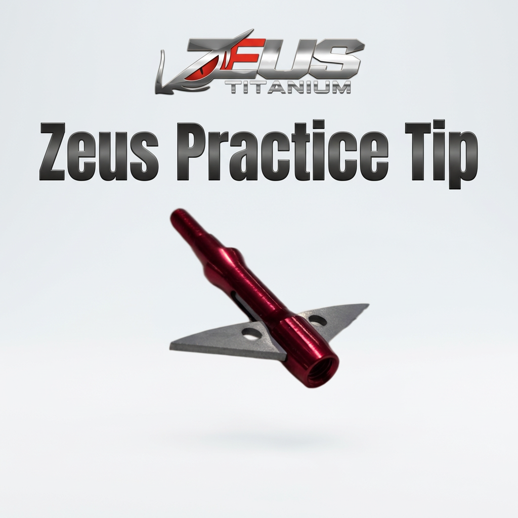 ZEUS TITANIUM 100/125 GRAIN BROADHEADS (3 PACK) PLUS PRACTICE HEAD