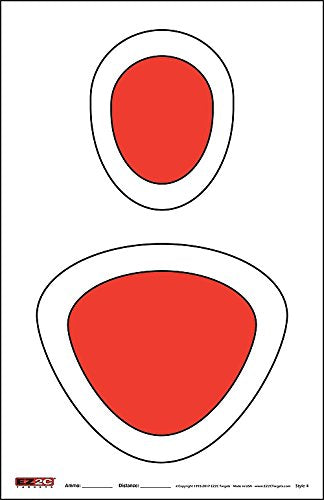 EZ2C Targets Style 4: Silhouette Paper Shooting Targets 11”x17” USA MADE